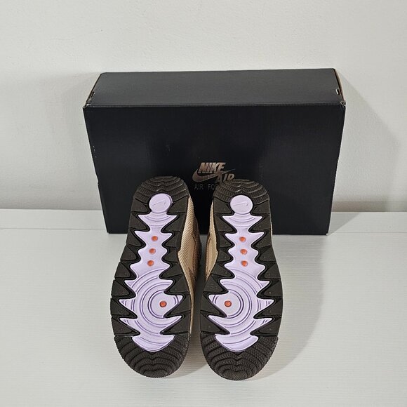 Nike Air Force 1 Wild -Sesame/Baroque Brown/Khaki - Women's Size 6.5 -FB2348-201 - Picture 6 of 7